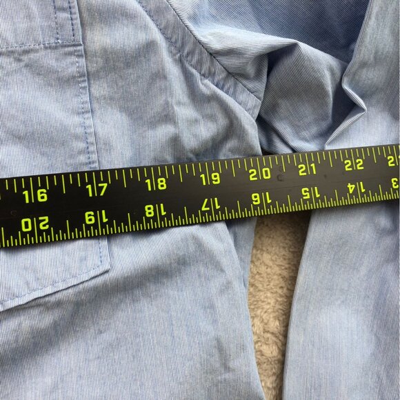 Abercrombie & Fitch Men Shirt Large Muscle Fit Button-Up Long Sleeve Blue Casual - Picture 4 of 16